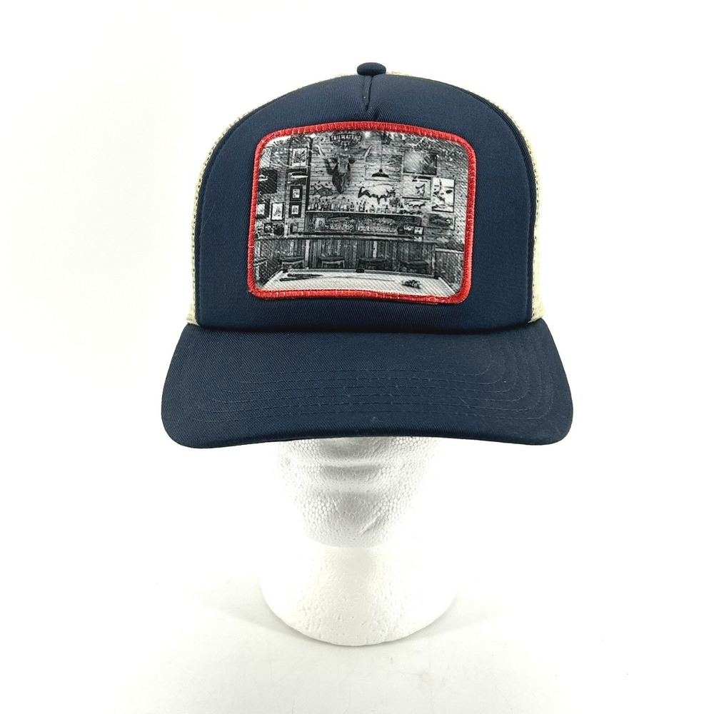 Simms Fishing CBP Blank Foam Trucker Hat Blue Depths Tailwaters Fly Shop Patch